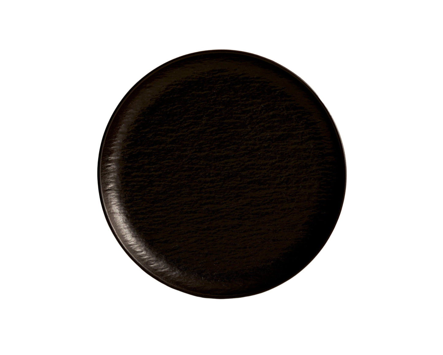 Enigma Black Porcelain Round Starter Plate